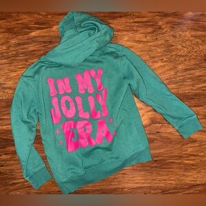 Art Class Green In My Jolly Era Holiday Hoodie, Christmas